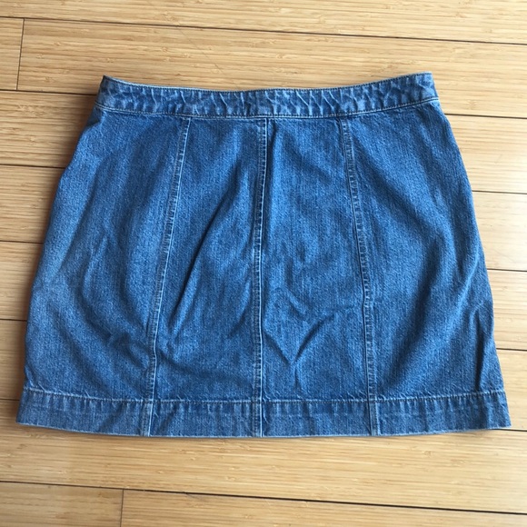 LOFT Jean Button-Up Skirt - Picture 2 of 2